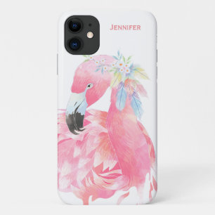 Chic roze Flamingo Custom iPhone 11 Hoesje