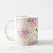 Chic roze Flowers Koffiemok (Links)