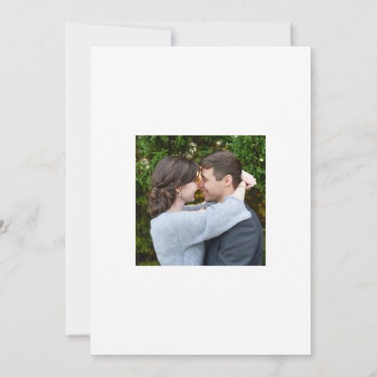 Chic Roze Foto Moderne bruiloft Kaart (Achterkant)