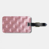 Chic Roze Geometrisch Bagagelabel – Stijlvol (Achterkant horizontaal)