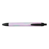 Chic roze holographic Glitter Drivers Zwarte Inkt Pen (Achterkant)