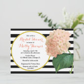 Chic Roze Hydrangea bruiloft Vrijgezellenfeest Kaart (Staand voorkant)