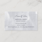 Chic roze Lips Steel Grey Waterverf Makeup Artist Visitekaartje (Achterkant)