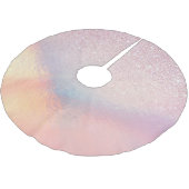 Chic roze litter Iridescent Holographic Gradient Kerstboom Rok (Gekanteld)
