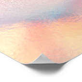 Chic roze litter Iridescent Holographic Gradient Poster (Hoek)
