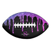 Chic roze Paarse glitter Sparkle Driemonogram American Football (Voorkant)