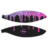 Chic roze Paarse glitter Sparkle Driemonogram Basketbal (Panelen)