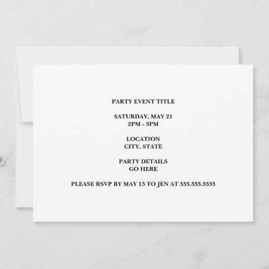 Chic roze palm Tree Custom Island Beach Party Kaart (Achterkant)