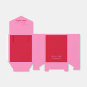 Chic Roze Rode Glitter Verjaardag Bedankt Bedankdoosjes (Uitgevouwen)