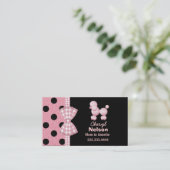 Chic roze Rodle-kaart Contactkaartje (Staand voorkant)