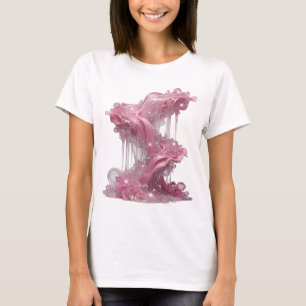 Chic Roze ROZE SLIJM MET DIAMANTEN Statement T-shi T-shirt