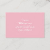 Chic, roze striped Cherry Blossom Flower Pattern Visitekaartje (Achterkant)