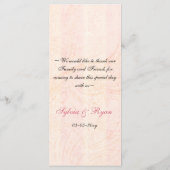 Chic roze vogelkooi, liefdesvogels Menu-Kaarten Menu (Achterkant)