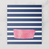 Chic Roze Waterverf en Blauwe Strepen (Buitenkant ongevouwen)