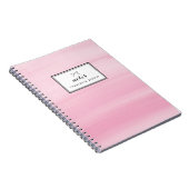 Chic Roze Waterverf Wash Modern Notitieboek (Rechterzijde)