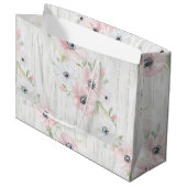 Chic Roze Witte Bloemen Bruidsmeisjesfeest Groot Cadeauzakje (Voorkant Gekanteld)