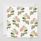 Chic Rozen Wedding Uitnodiging (Achterkant)