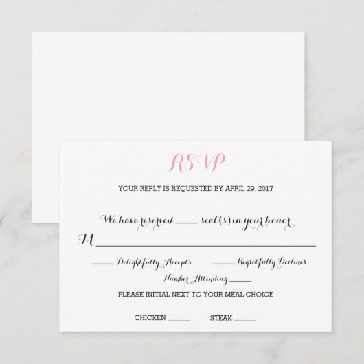 Chic RSVP (Voorkant / Achterkant)