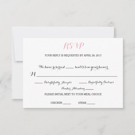 Chic RSVP Kaartje (Voorkant)