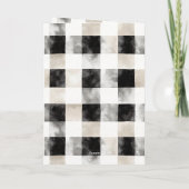 Chic Rustic Christmas Cream Black Silver Glam Bow Kaart (Achterkant)