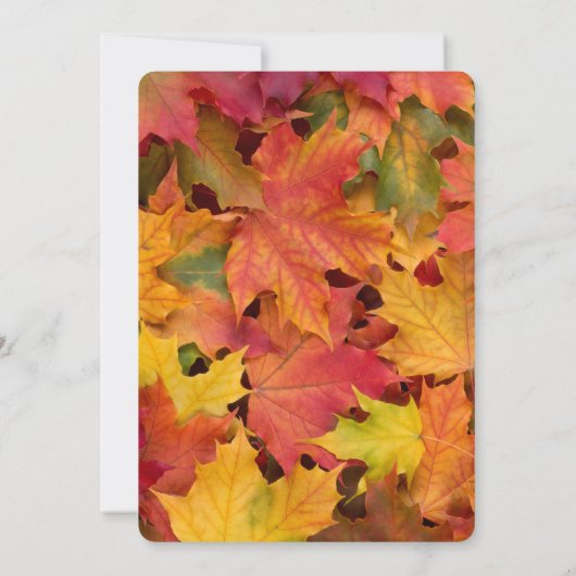 Chic Rustic Fall laisse Chalk Faire-part de mariag (Dos)