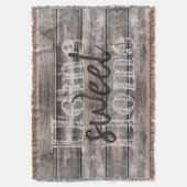 chic rustic HOME SWEET HOME | Deken (Voorkant Verticaal)