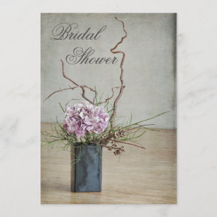 Chic Rustic Hydrangea Arrangement Vrijgezellenfees Kaart