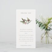 Chic Rustic Minimal Olive Branch Foliage Wedding Bedankkaart (Staand voorkant)