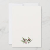 Chic Rustic Minimal Olive Branch Foliage Wedding Bedankkaart (Achterkant)