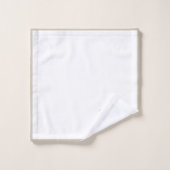 Chic Rustic Modern Beige Monogram Bad Handdoek (Wasdoekje)