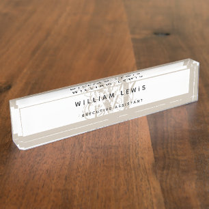 Chic Rustic Modern Beige Monogram Naambordje