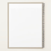 Chic Rustic Modern Beige Monogram School Kantoor Planner (Achterkant)