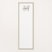 Chic Rustic Modern Beige Monogram Yogamat (Voorkant)