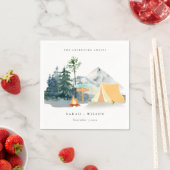 Chic Rustic Pine Bossen Camping Mountain Wedding Servet (Insitu)