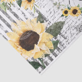Chic Rustic  Queen Honey Bee Sunflower Tissuepapier (Detail)