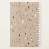 Chic rustic taupe terrazzo planner (Achterkant)