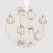 Chic Rustique Crème de Noël Ornements (dos)