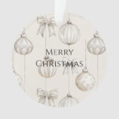 Chic Rustique Crème de Noël Ornements (devant)
