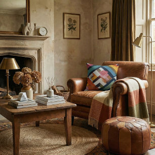 Chic rustique moderne abstrait coussins jetés