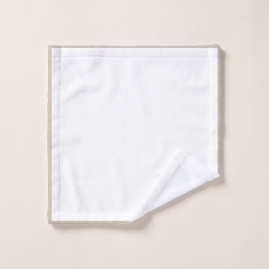 Chic rustique moderne Monogramme beige (Gant de toilette)