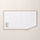 Chic rustique moderne Monogramme beige (Serviette à main)