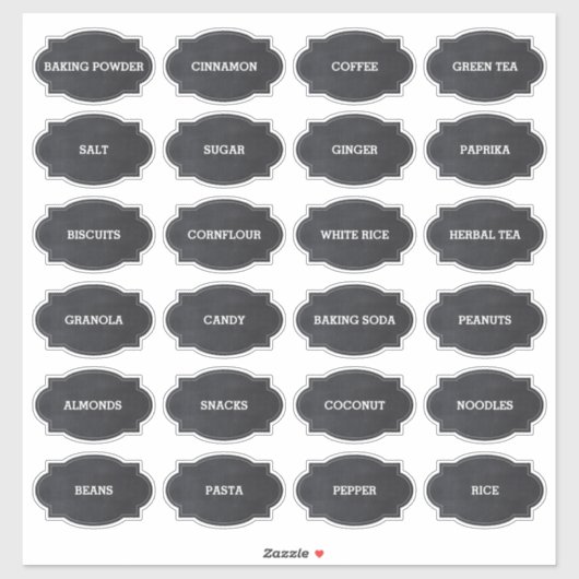 Chic Rustique Vintage Chalkboard Style Étiquette d (Feuille)