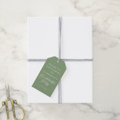 Chic Sage Green Bachelorette Party Personalized Cadeaulabel (Met Touw)