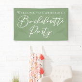 Chic Sage Green Bachelorette Party Personalized Spandoek (Insitu)