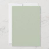 Chic Sage Green et Gold Fête Invitation (Dos)