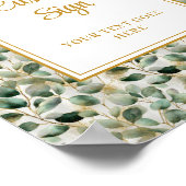 Chic Sage Green Gold Feuille Mariage Poster person (Coin)