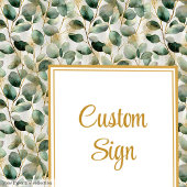 Chic Sage Green Gold Feuille Mariage Poster person