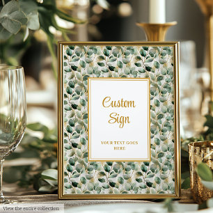 Chic Sage Green Gold Feuille Mariage Poster person