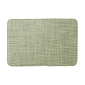 Chic Sage Herb Green Faux Jute Fabric Pattern Badmat (Voorkant)
