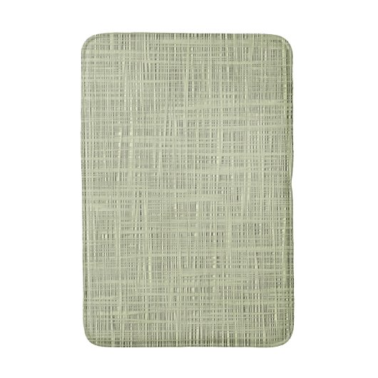 Chic Sage Herb Green Faux Jute Fabric Pattern Badmat (Voorkant Verticaal)